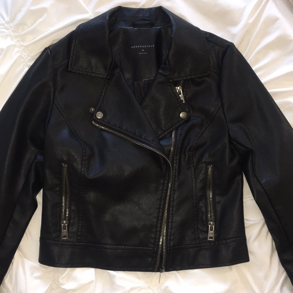 Aeropostale Faux Leather Moto Jacket